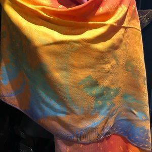 Vintage style Rainbow Peacock Pashmina Shawl